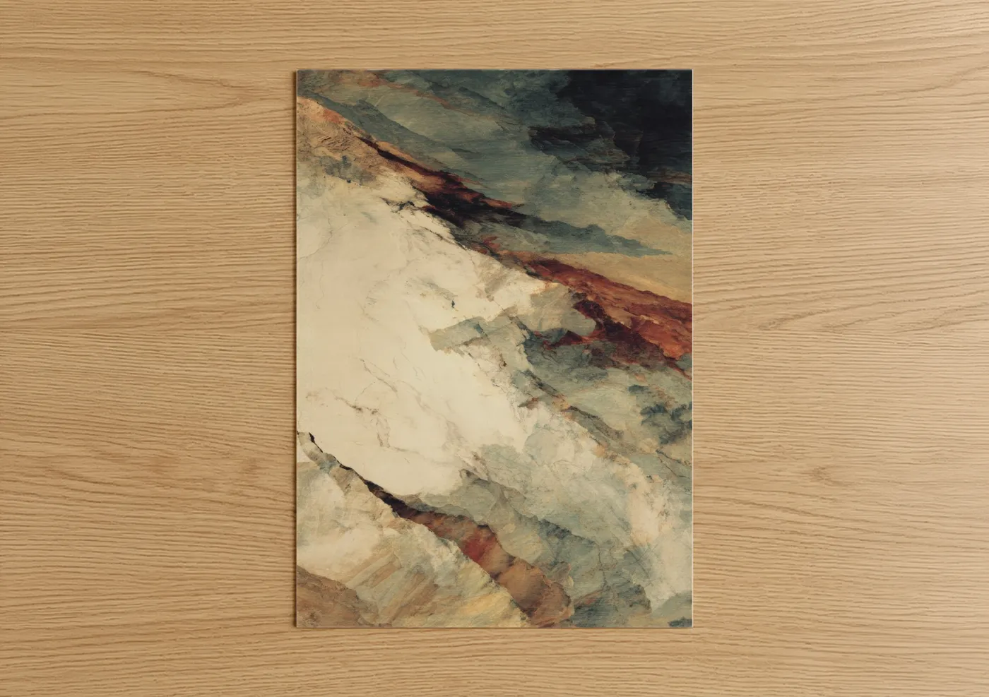 Mineral Glacier Watercolor Art Print Wall Art
