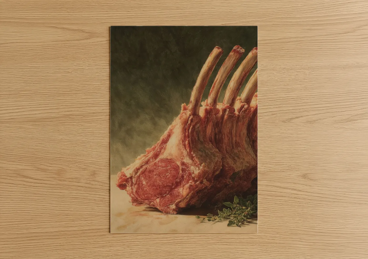 Prime Rib Roast Fine Art Food Illustration Wall Art