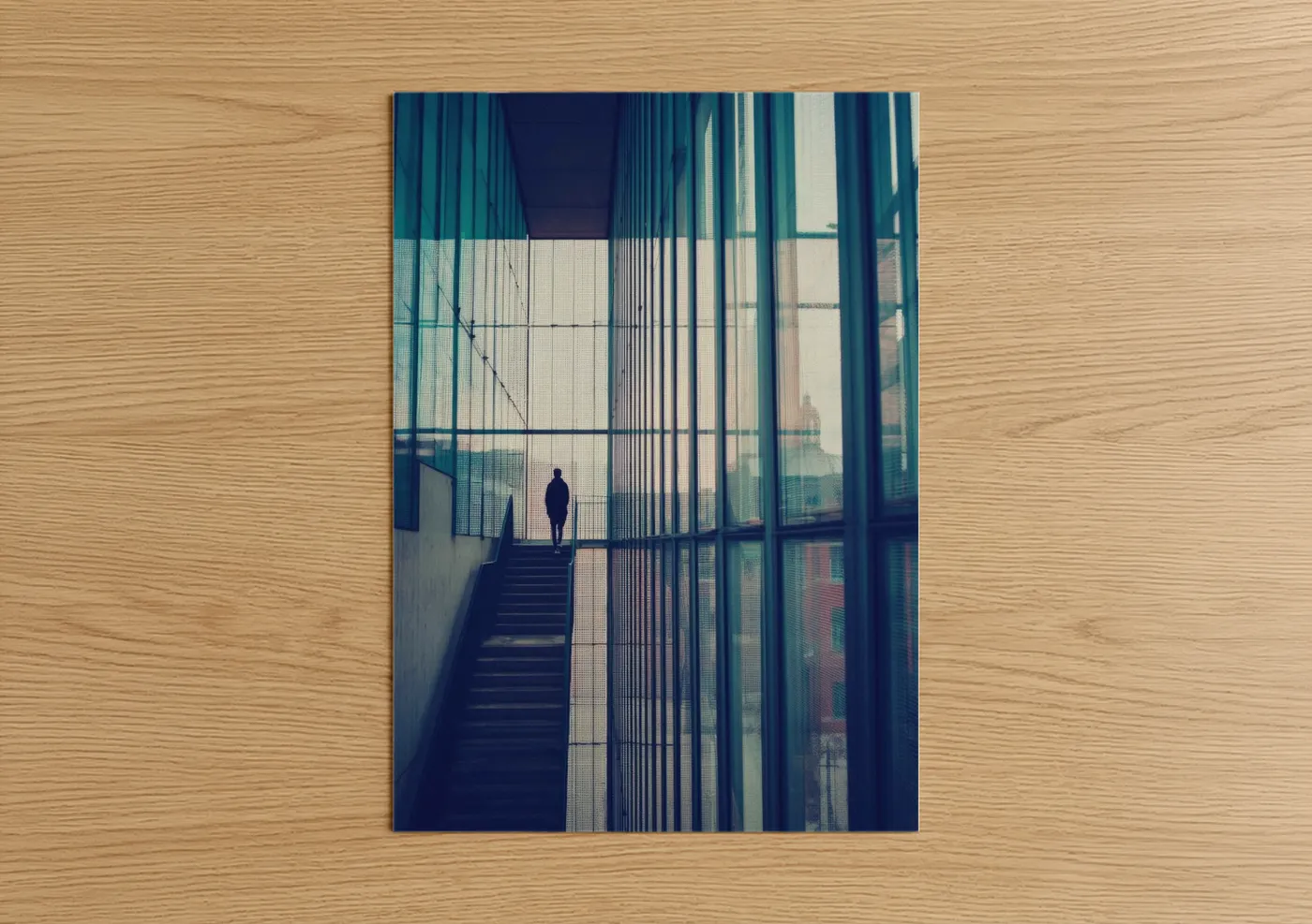 Urban Staircase Abstract Architecture Wall Art