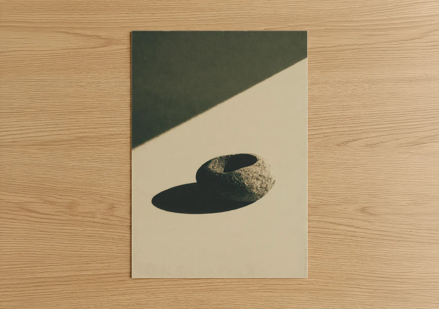Textured Stone Natural Light Minimalist Wall Art