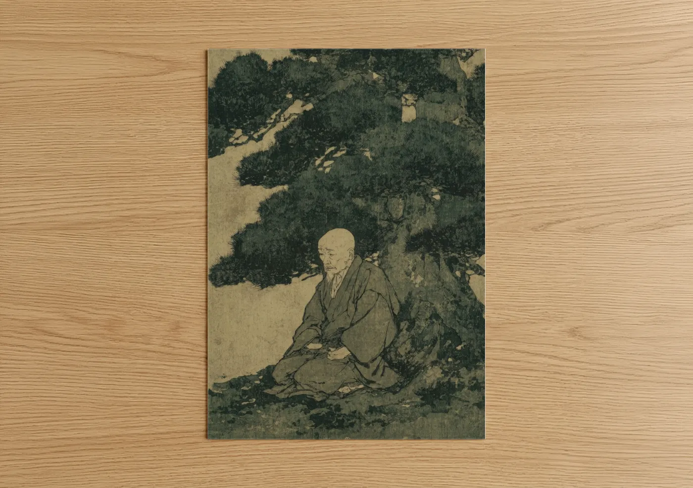 Meditative Karate Master Japanese Wall Art