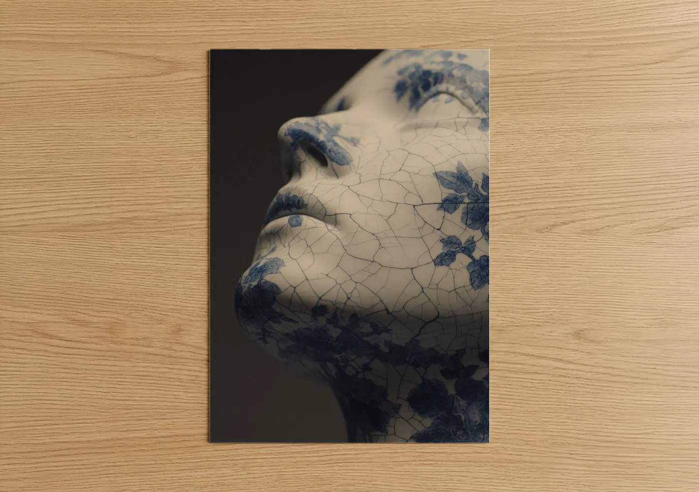 Indigo Body Art Ceramic Design Wall Art
