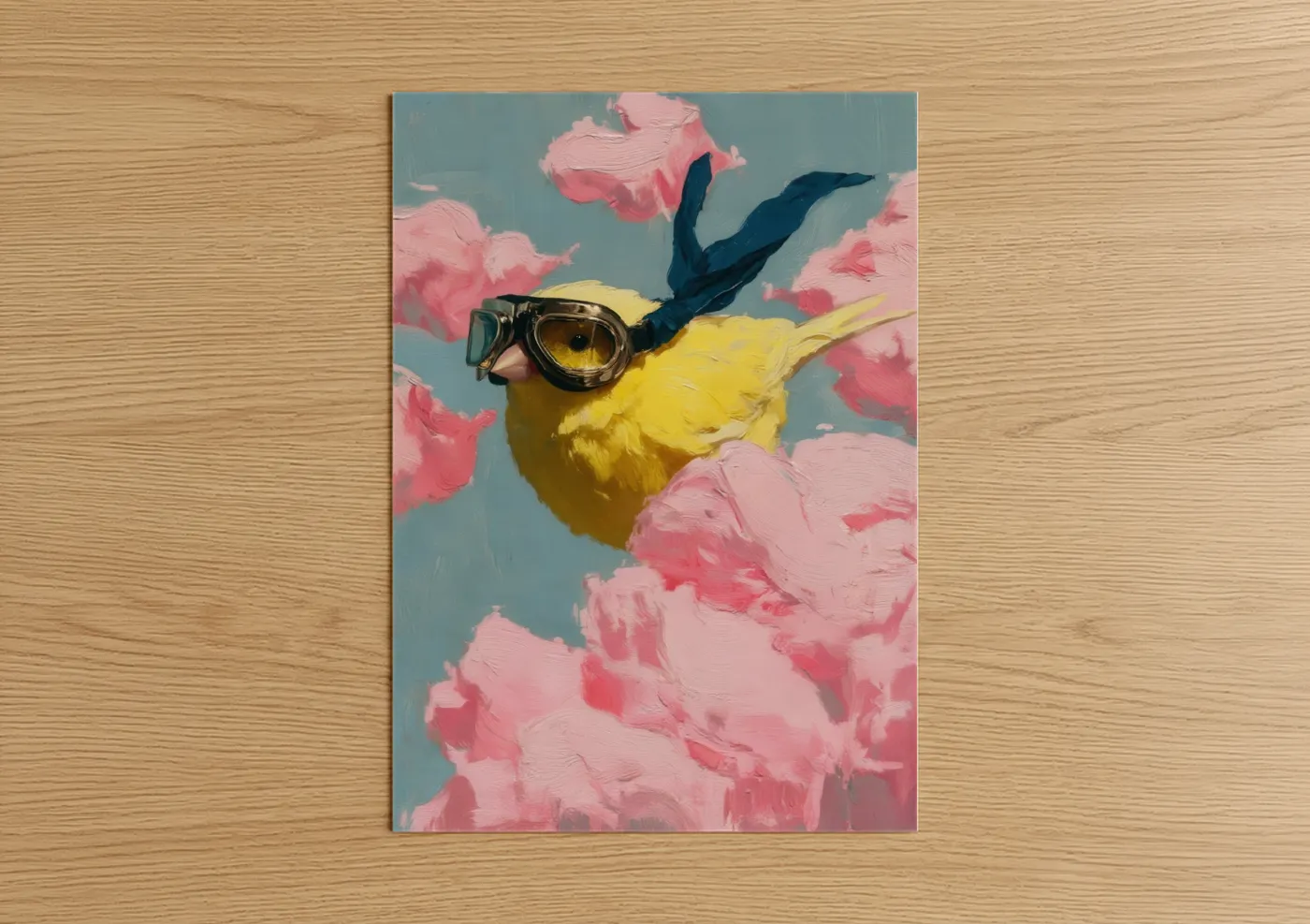 Yellow Canary Aviator Goggles Wall Art
