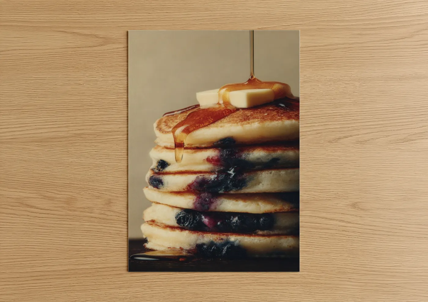 Pancake Stack with Maple Syrup Drip Wall Art
