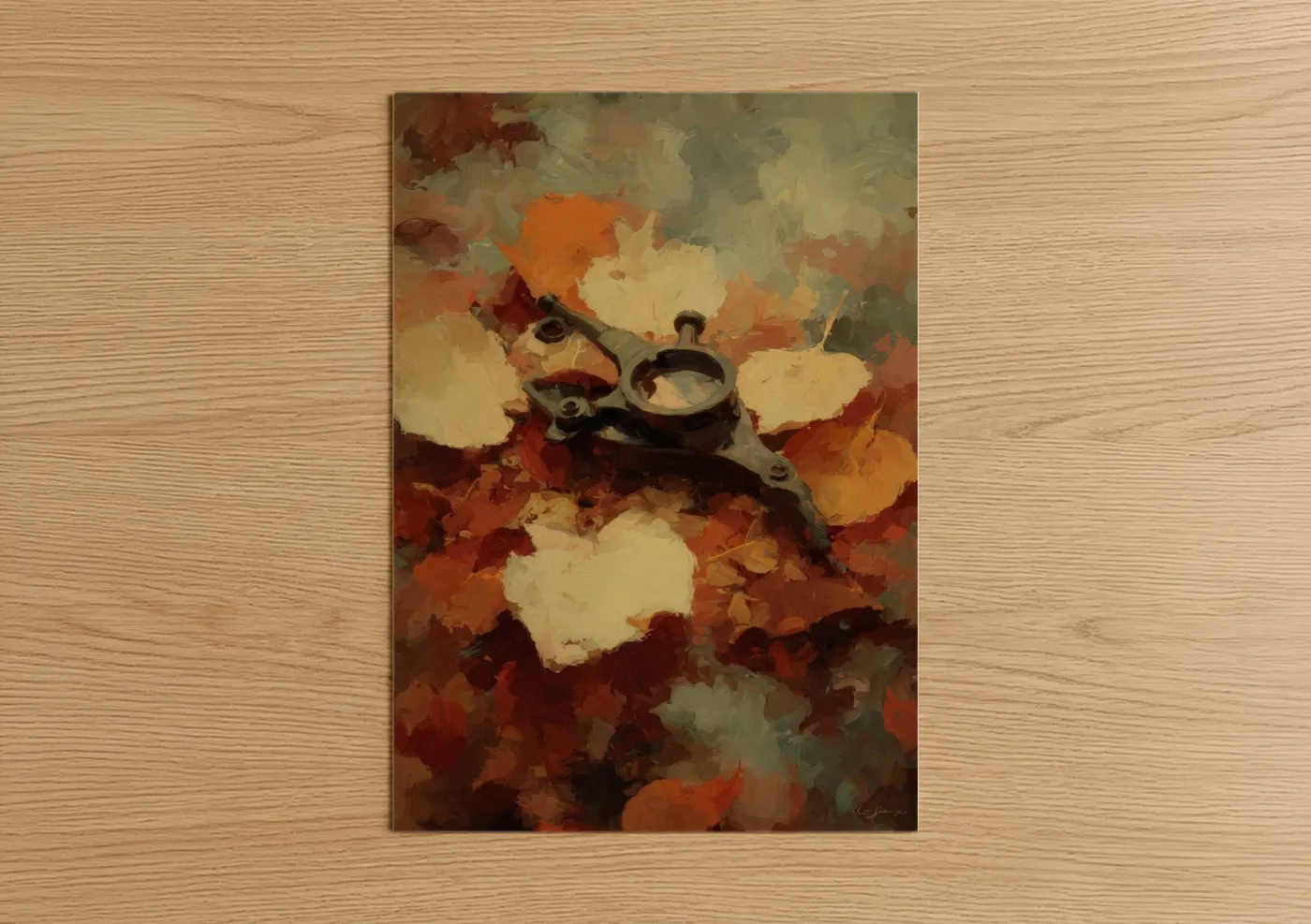 Autumn Sextant Navigation Instrument Wall Art