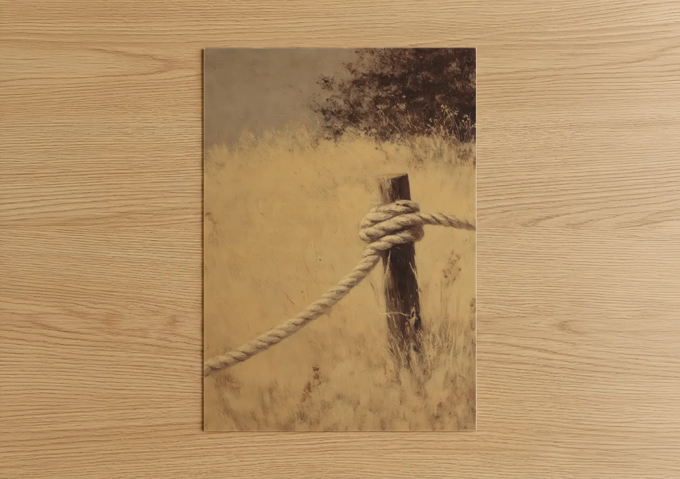 Weathered Rope Knot Nautical Decor Wall Art