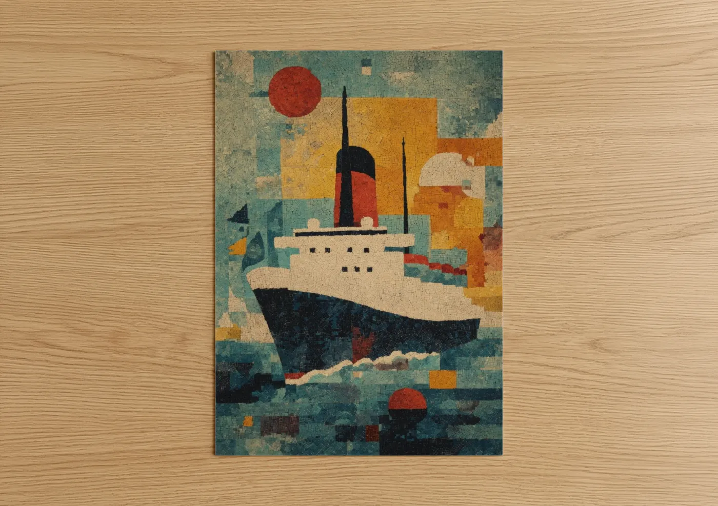 Vintage Cruise Ship Art Deco Nautical Wall Art