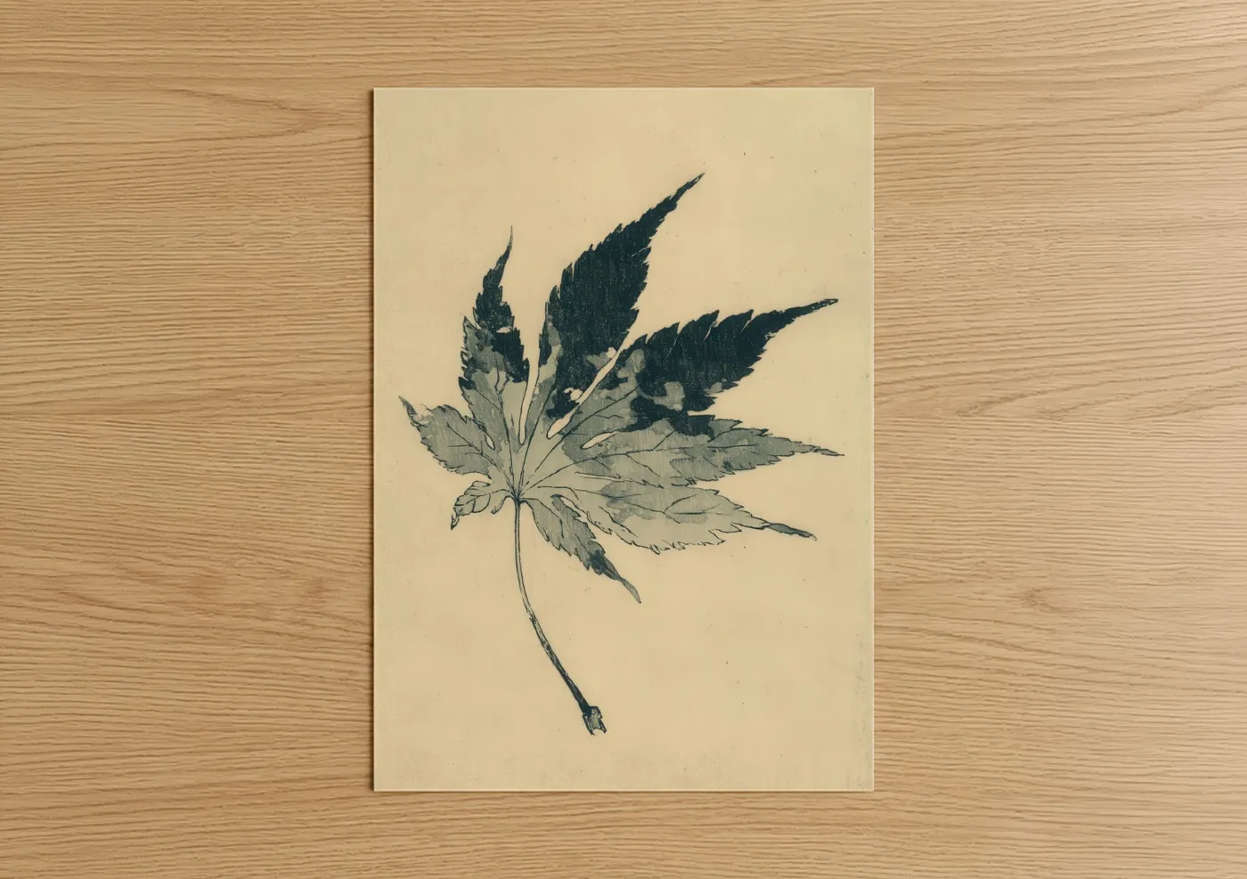 Botanical Cannabis Leaf Illustration Wall Art