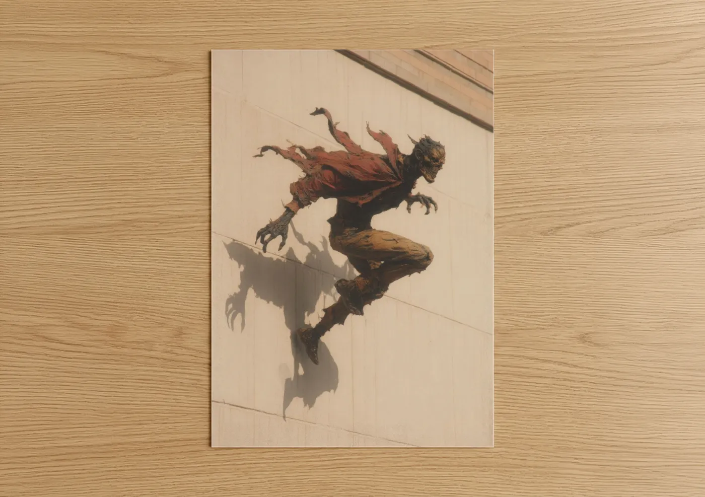 Climbing Zombie Dark Fantasy Wall Art