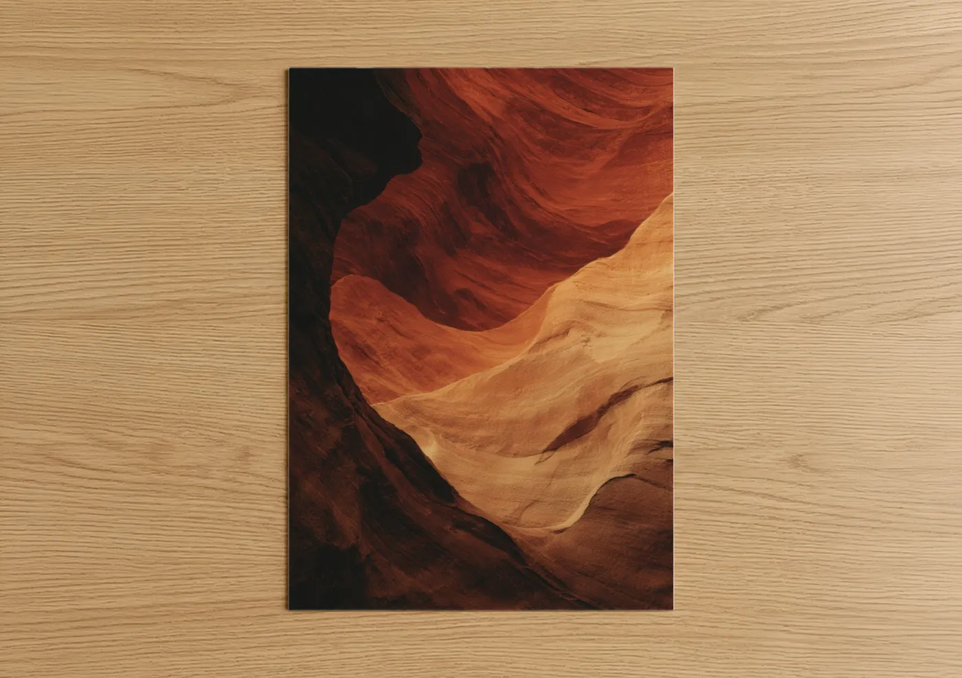 Crimson Canyon Layers Natural Stone Wall Art