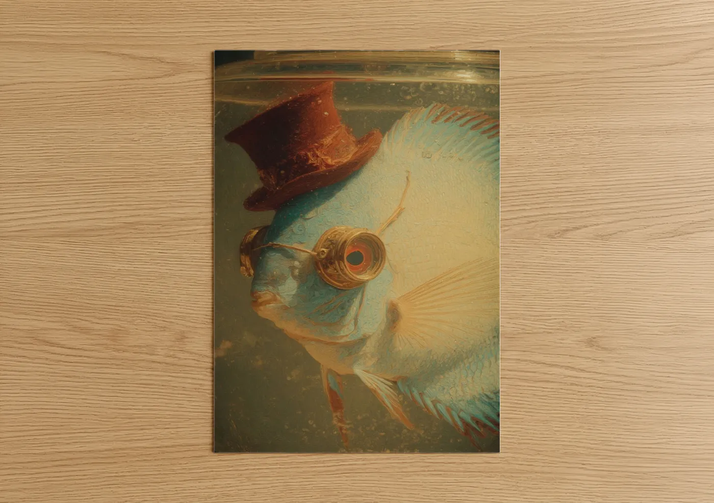 Steampunk Discus Fish Vintage Wall Art