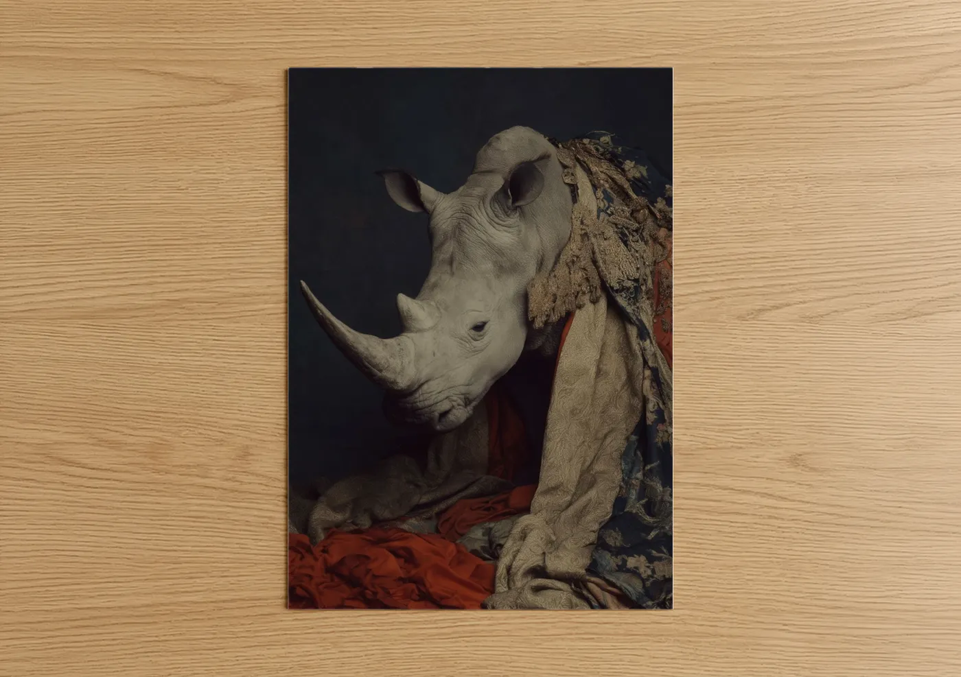 Regal Rhino Portrait Wildlife Wall Art