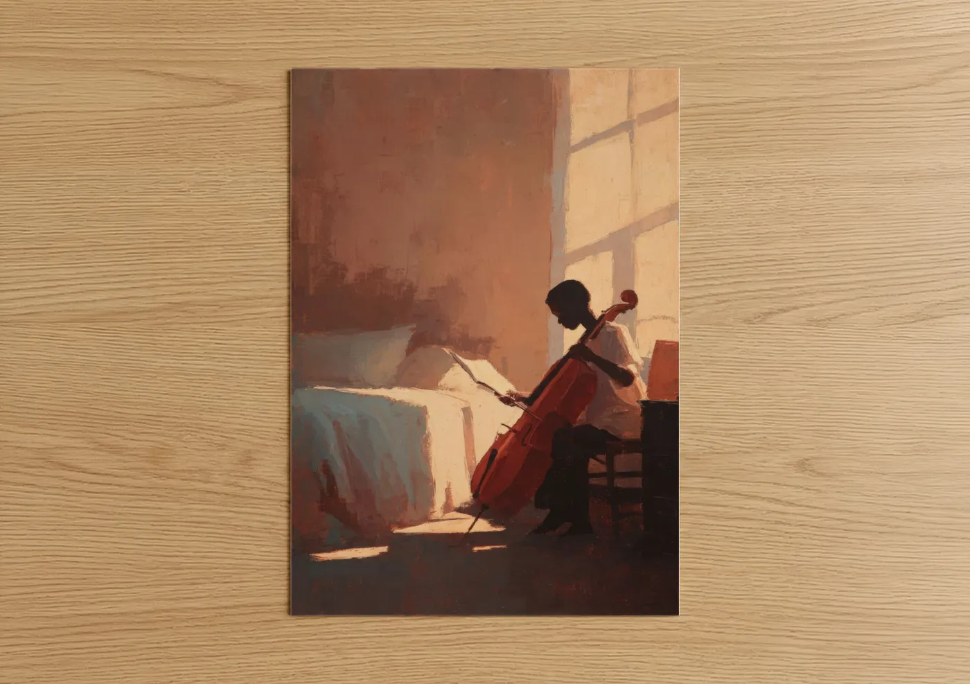 Cellist Morning Light - Musician Wall Art
