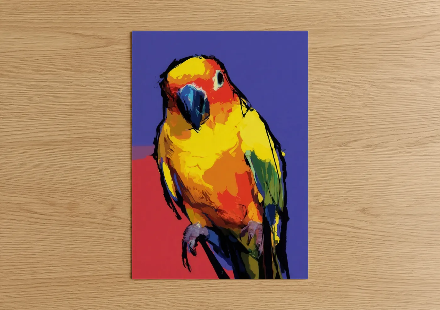 Colorful Parrot Pop Art Print Wall Art
