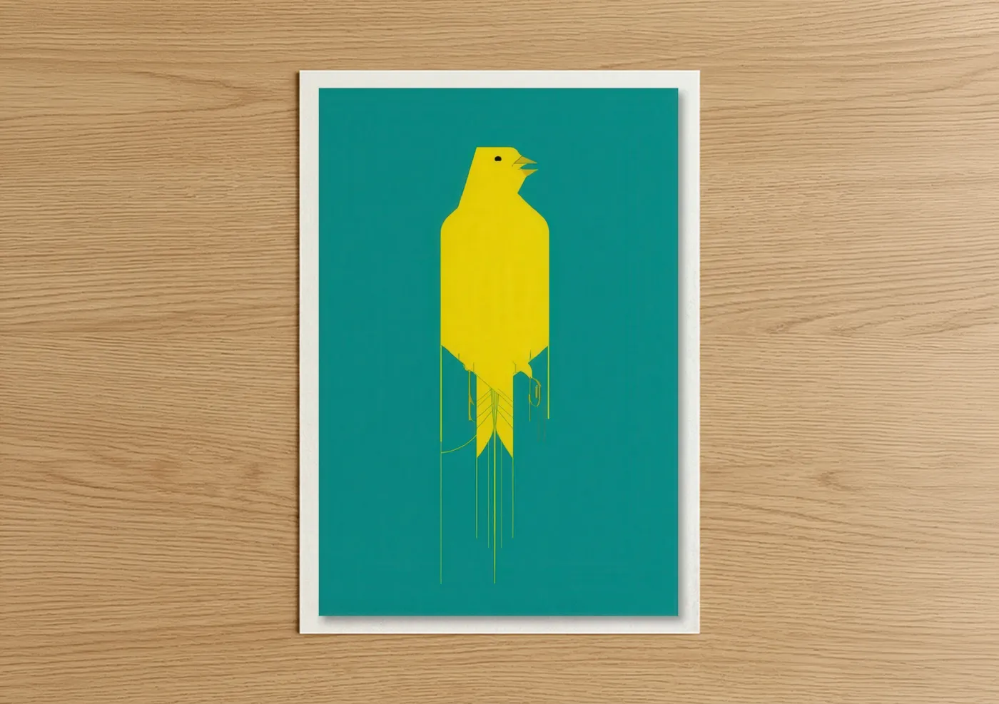 Yellow Canary Minimalist Wall Art