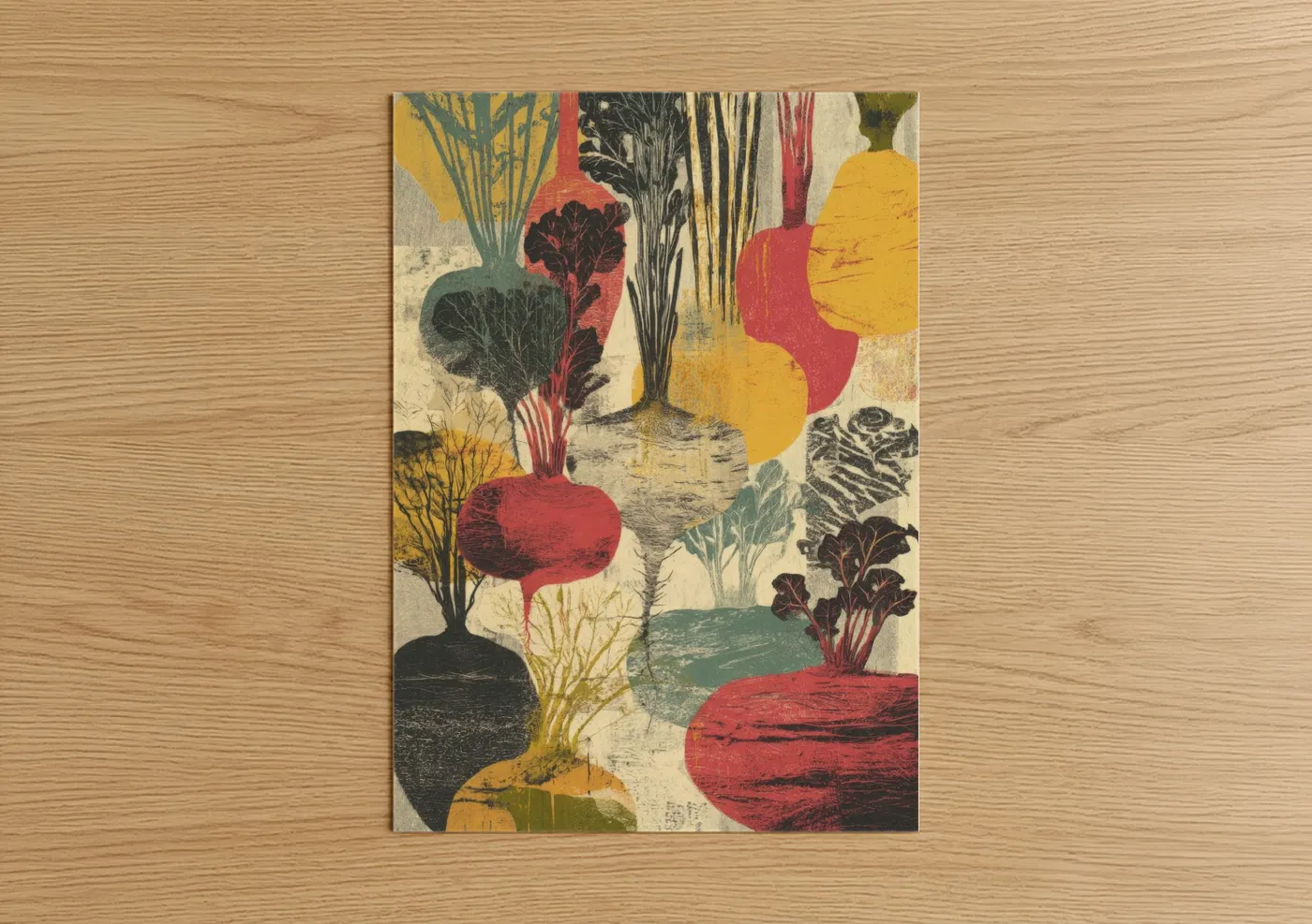 Colorful Vegetable Garden Art Print Wall Art