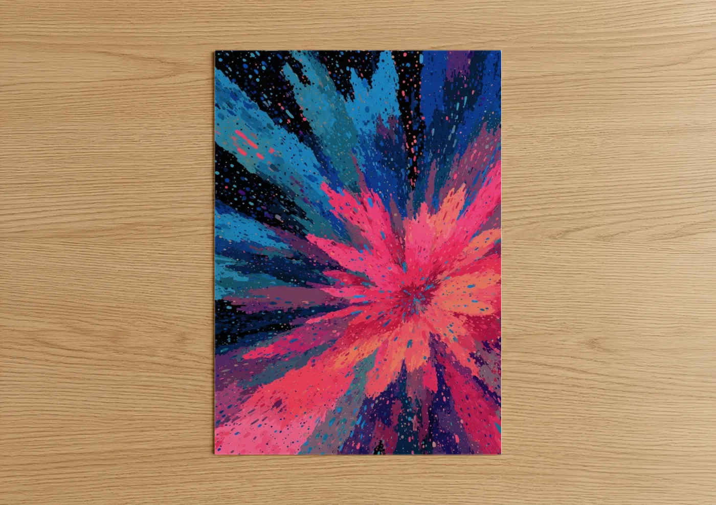 Neon Aurora Burst Northern Lights Wall Art