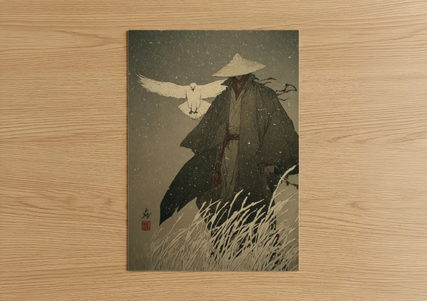 Snowy Elf Wanderer Japanese Wall Art