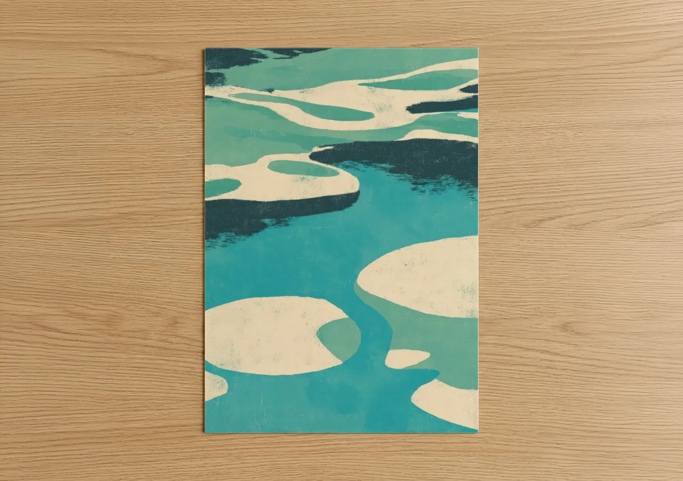 Coastal Golf Course Minimalist Wall Art