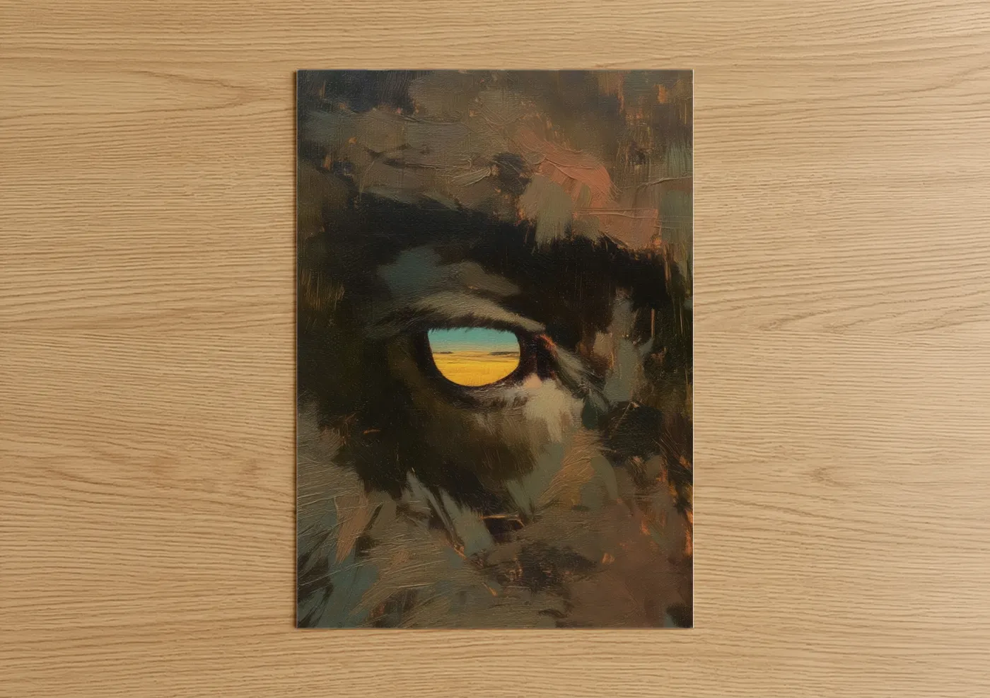 Golden-Eyed Bison Sunset Wildlife Wall Art