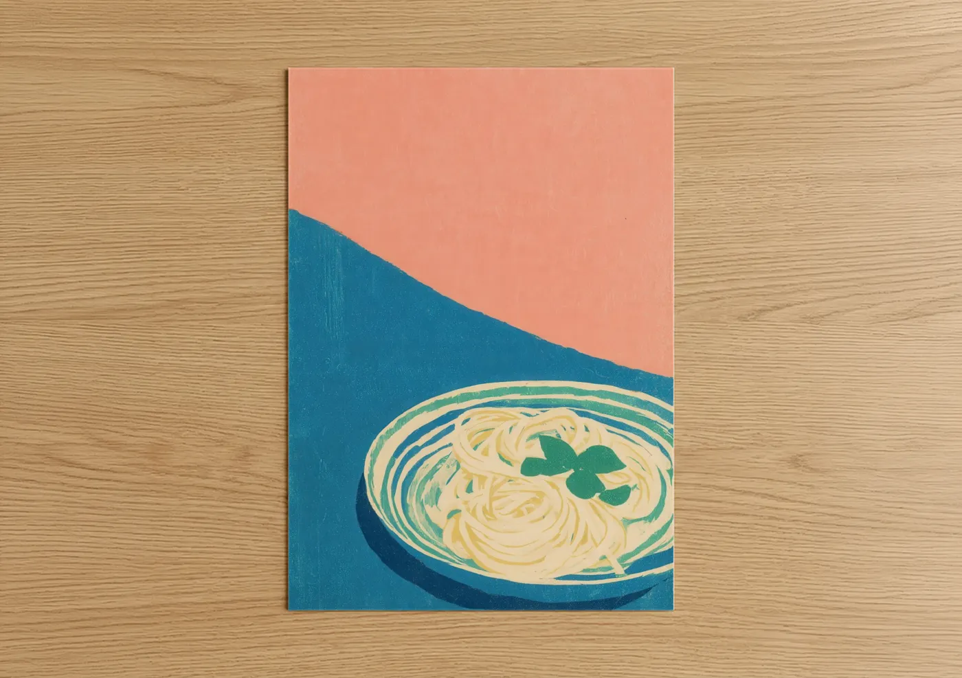 Lucky Pasta Bowl Minimalist Wall Art
