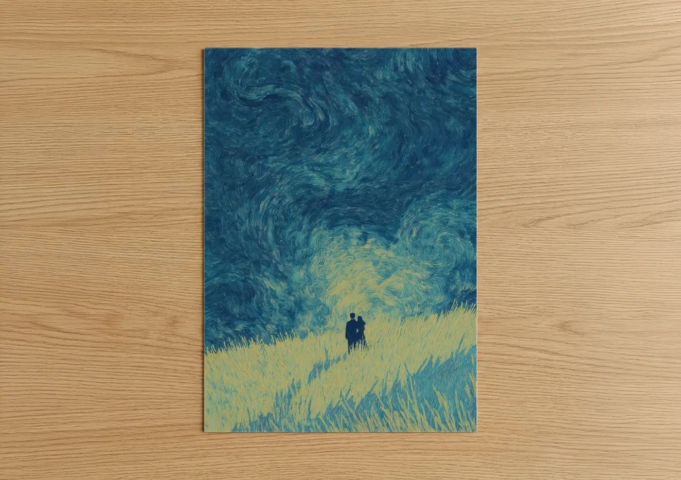 Starlit Field Couple Love Wall Art