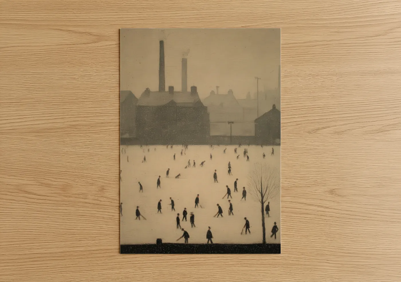 Industrial Cricket Match Vintage Wall Art