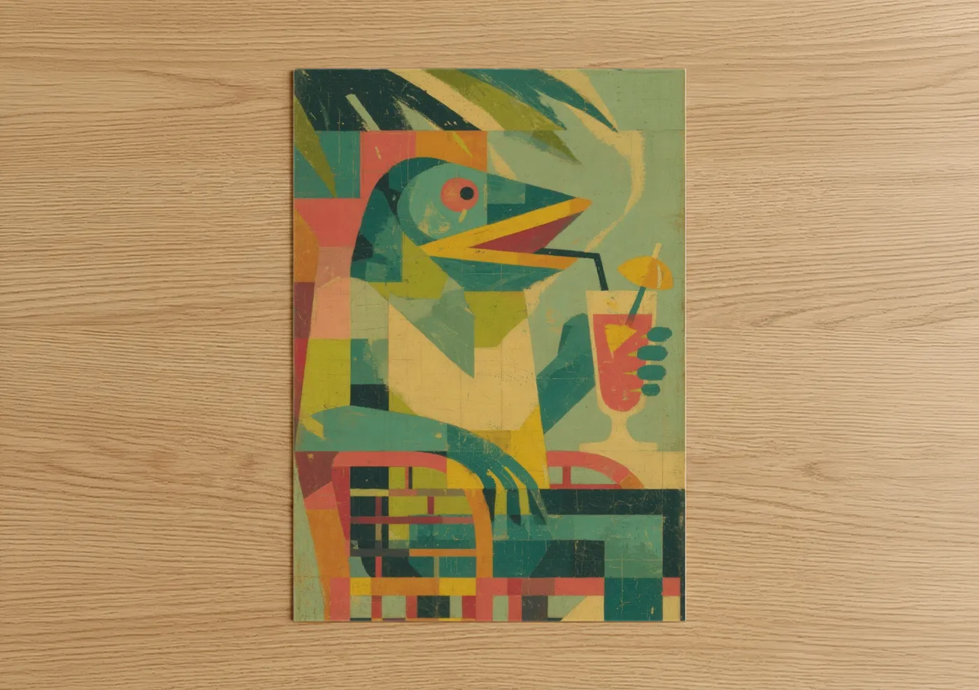 Cubist Snook Fish Abstract Wall Art