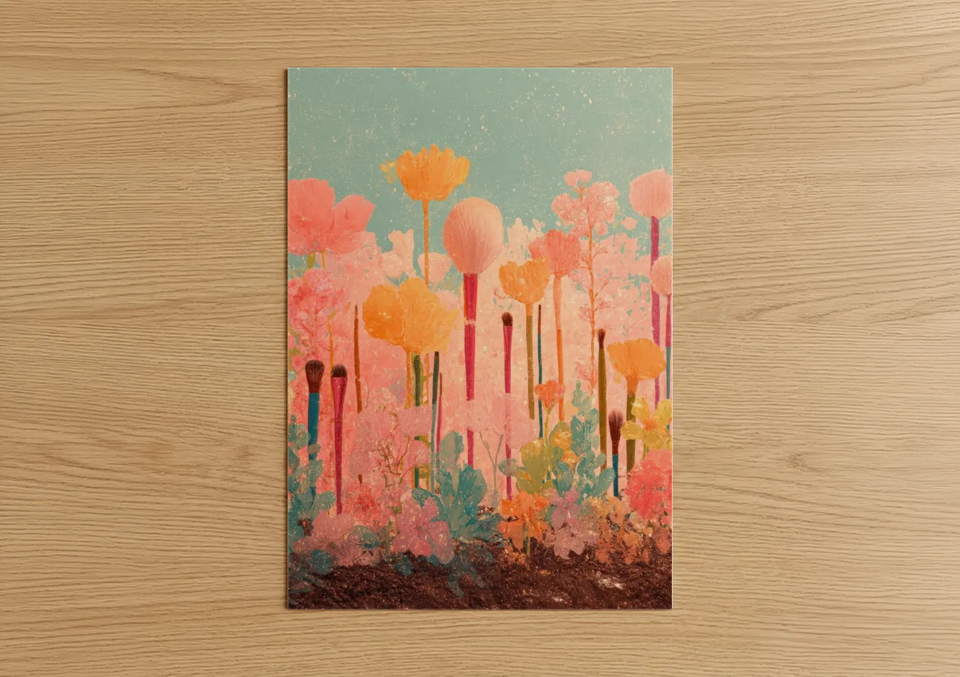 Wildflower Makeup Art Illustration Wall Art