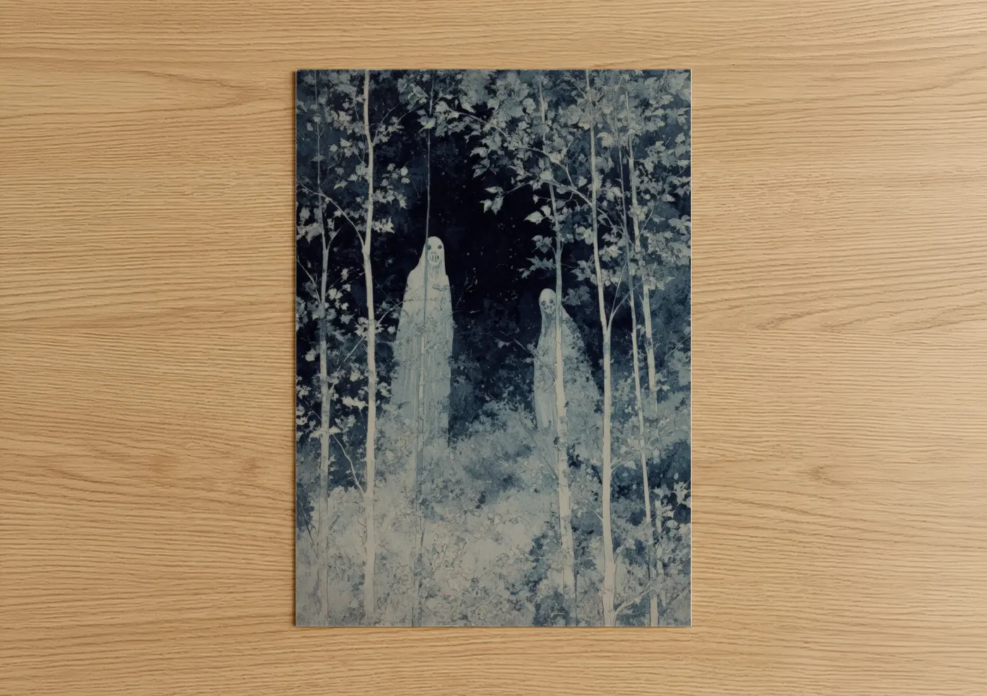 Forest Specters Ghostly Woodland Wall Art
