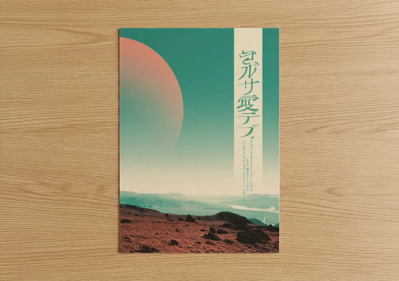 Surreal Mountain Vista Japanese Retrofuturism Wall Art
