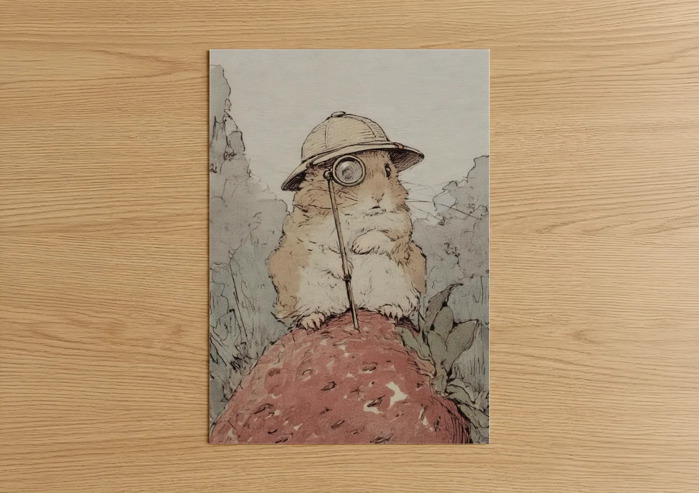 Whimsical Explorer Hamster Adventure Wall Art
