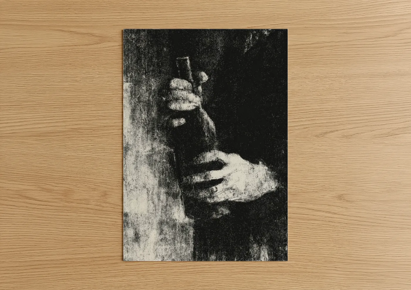 Vintage Cellar Black and White Wall Art