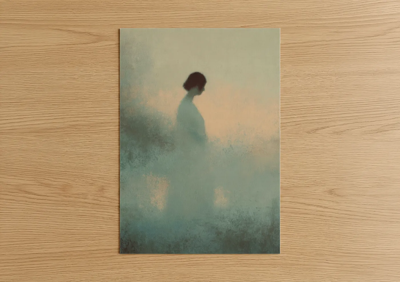 Ethereal Woman Misty Dreamscape Wall Art