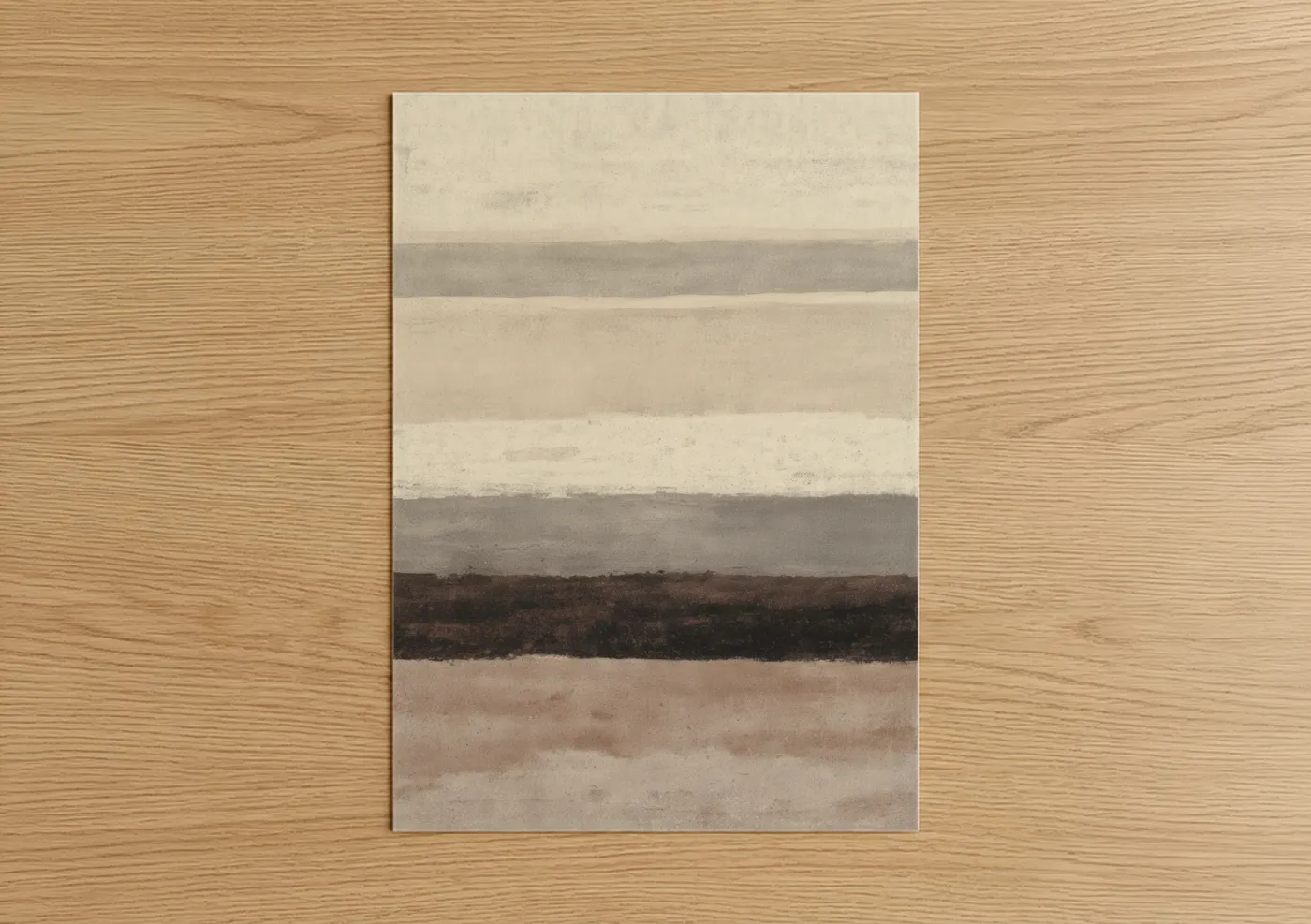 Earthy Stratum Abstract Minimalist Wall Art