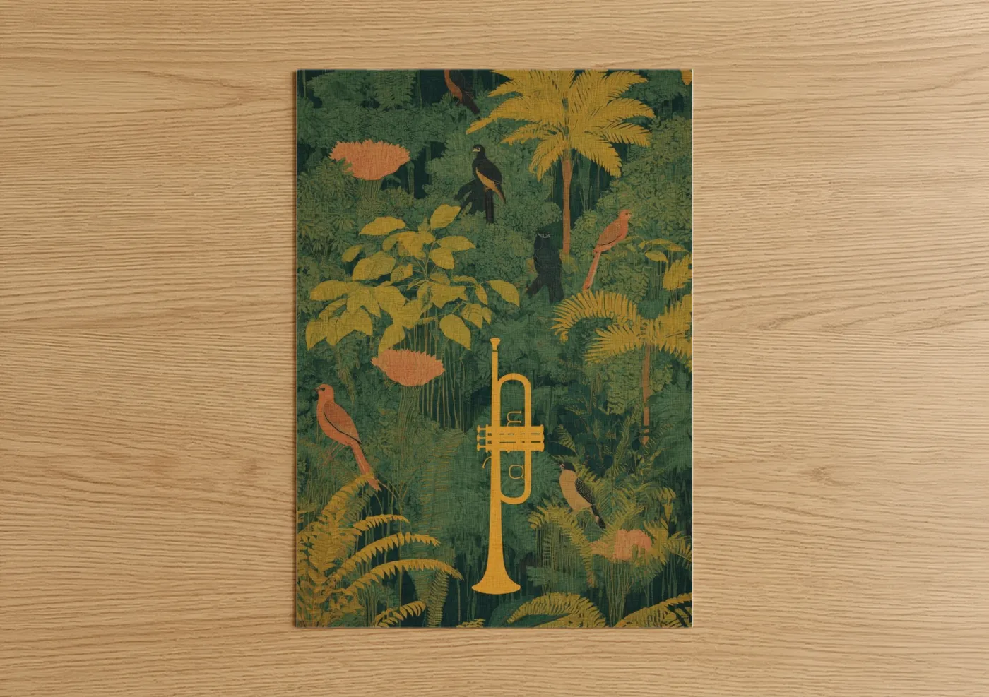 Golden Trumpet Jungle Wildlife Wall Art