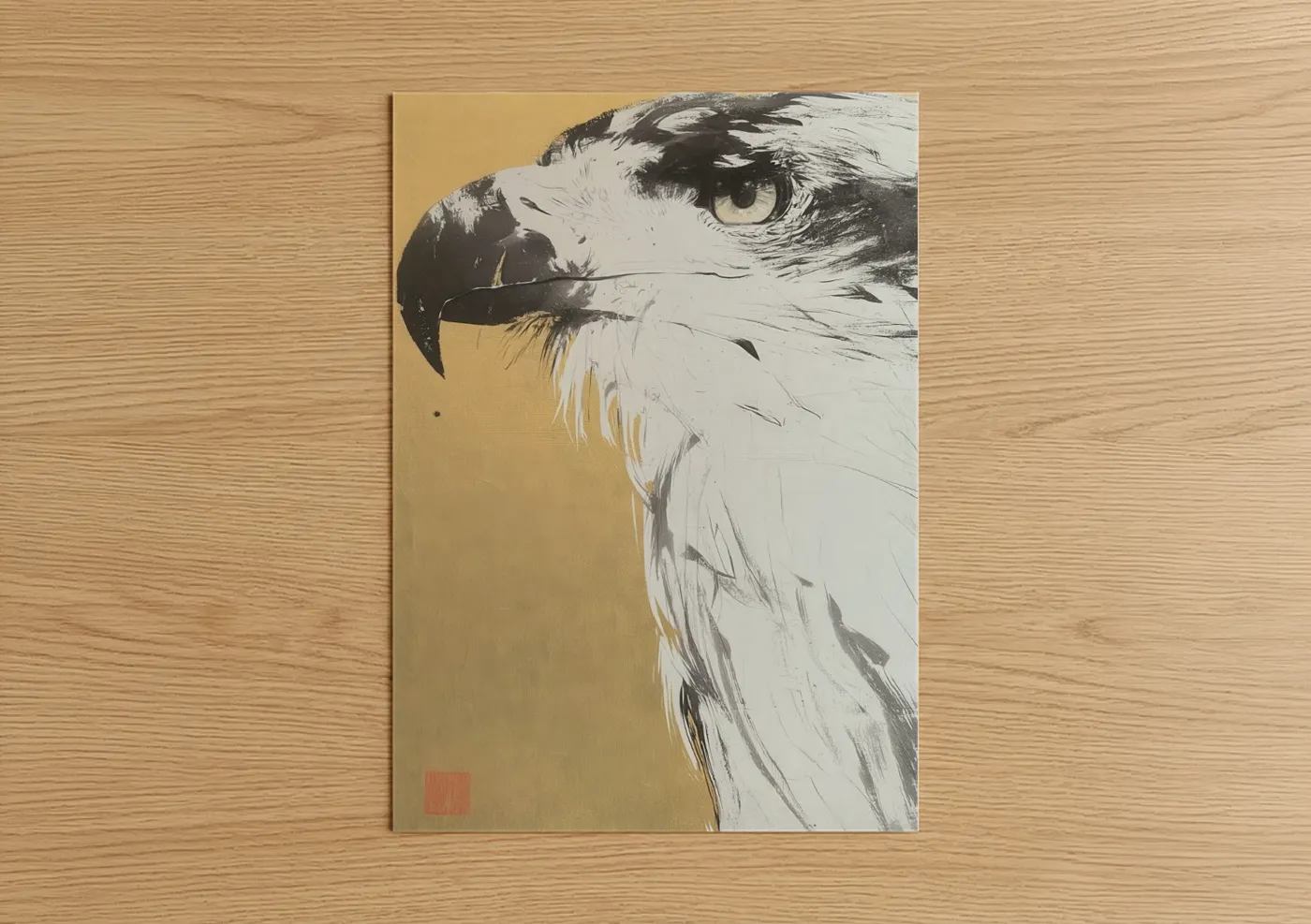Golden Eagle Portrait Modern Wall Art