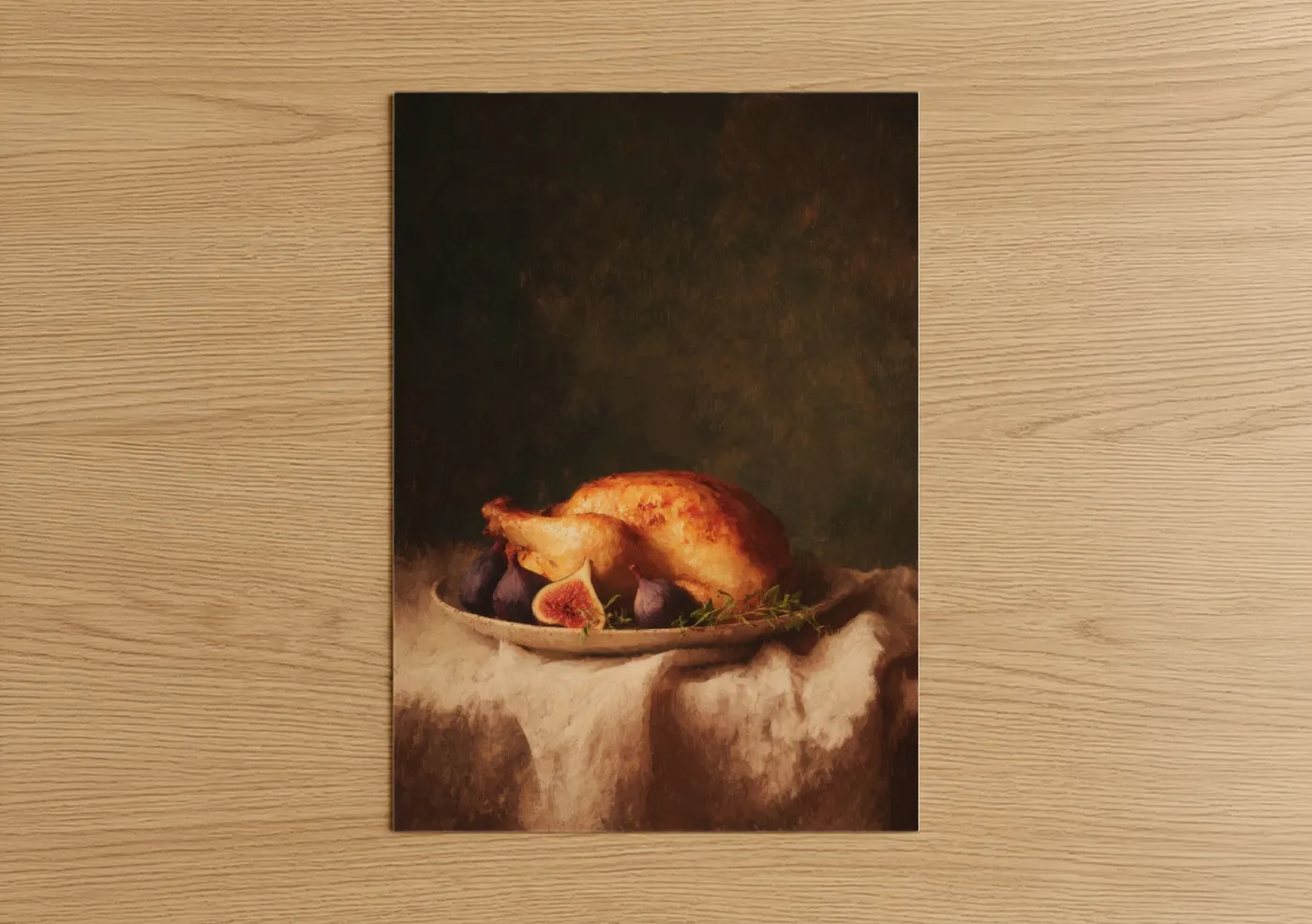 Golden Roasted Poultry Still Life Wall Art