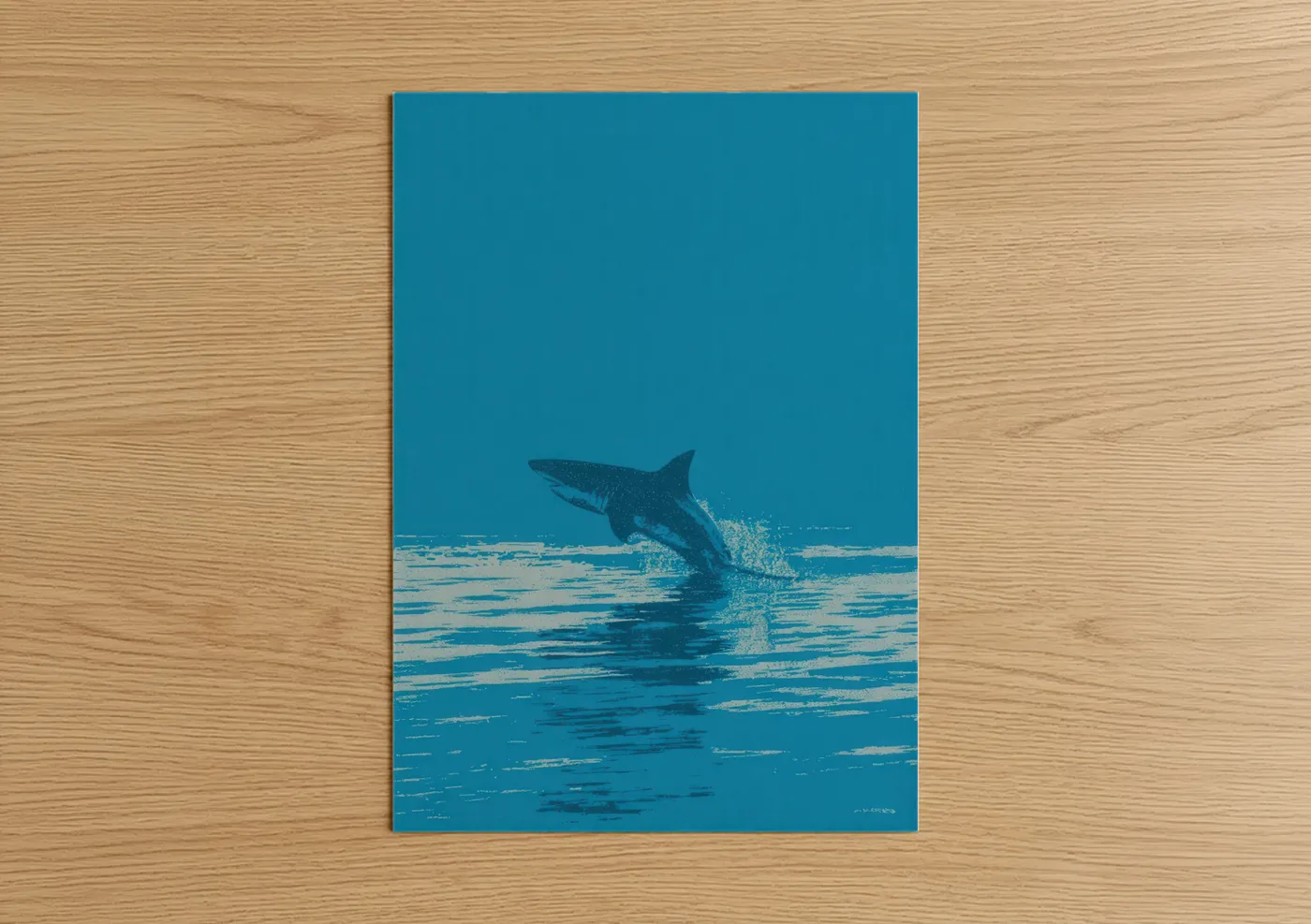 Basking Shark Breach Ocean Wall Art