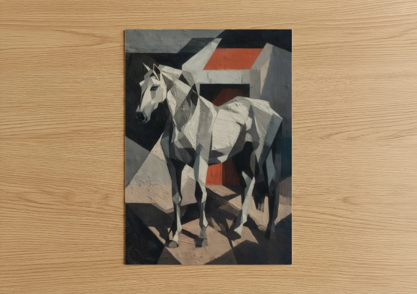 Geometric Andalusian Horse Cubist Wall Art