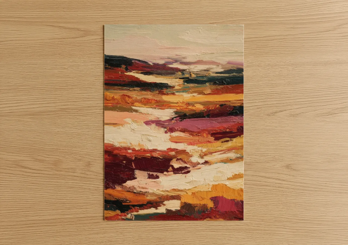 Crimson Desert Dune Abstract Landscape Wall Art