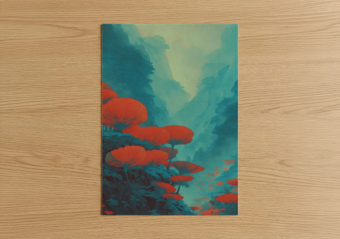 Crimson Canyon Dreamscape Fantasy Wall Art