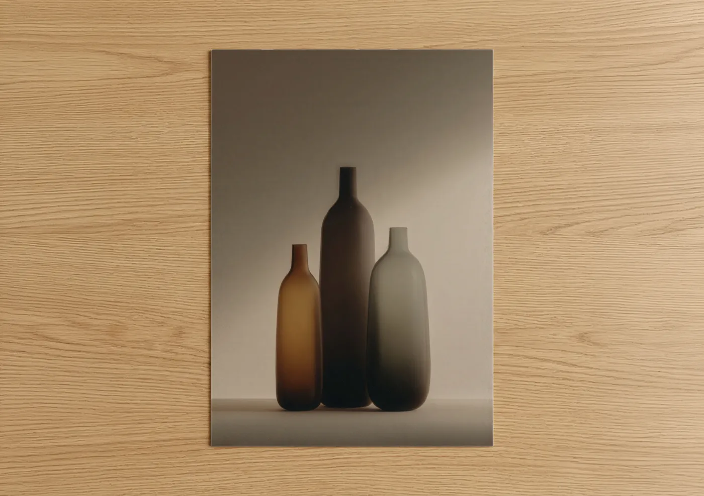 Minimalist Glass Bottles Still Life Wall Art