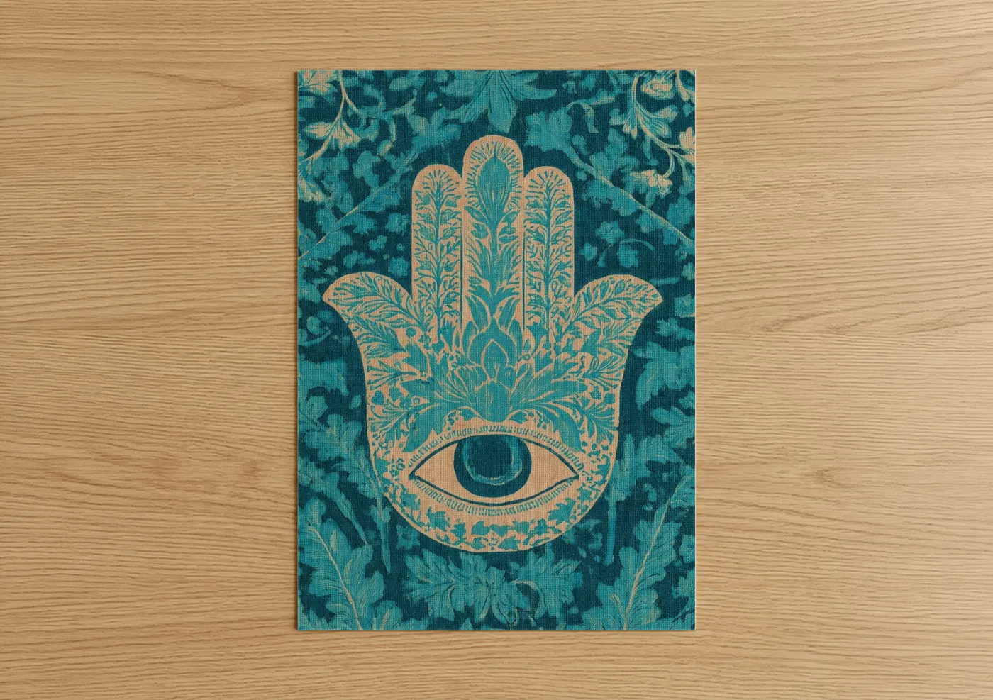 Hamsa Blessing Hand Jewish Symbol Wall Art