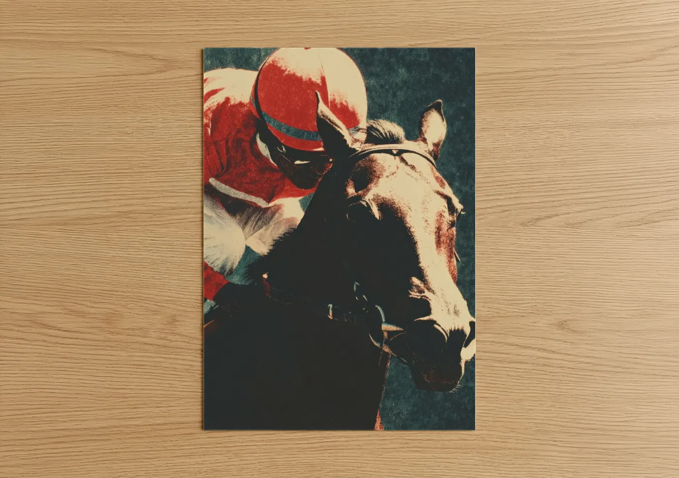 Crimson Jockey Horse Racing Wall Art