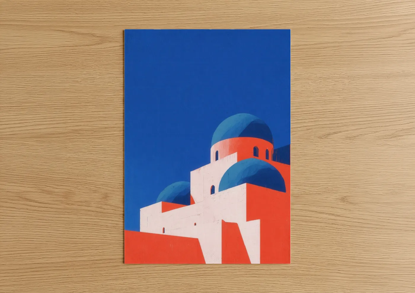 Crimson Mosque Art Deco Architecture Wall Art