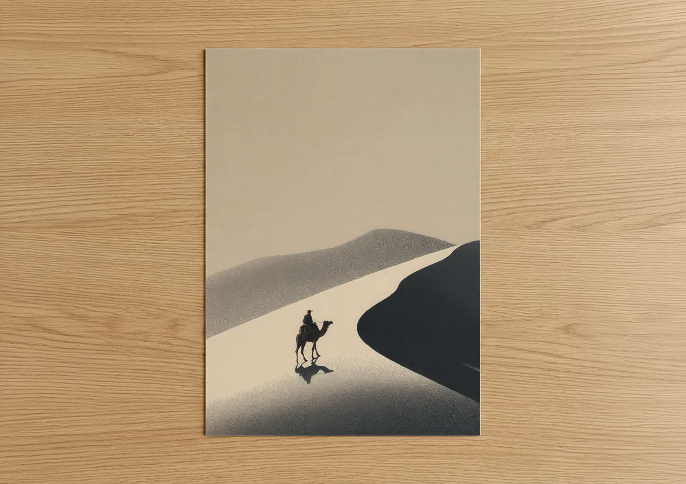 Desert Nomad Camel Minimalist Wall Art