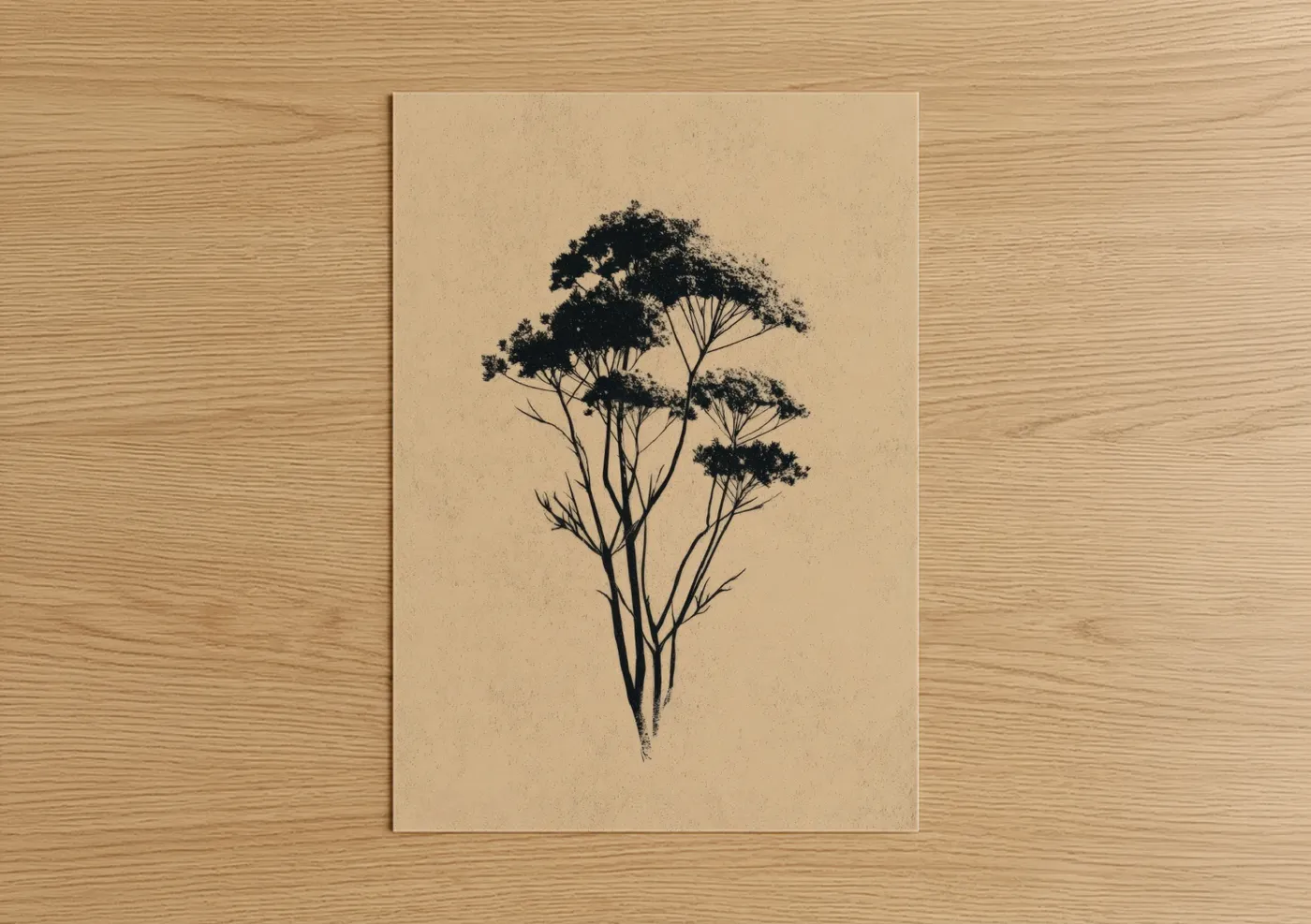 Delicate Herb Silhouette Botanical Wall Art