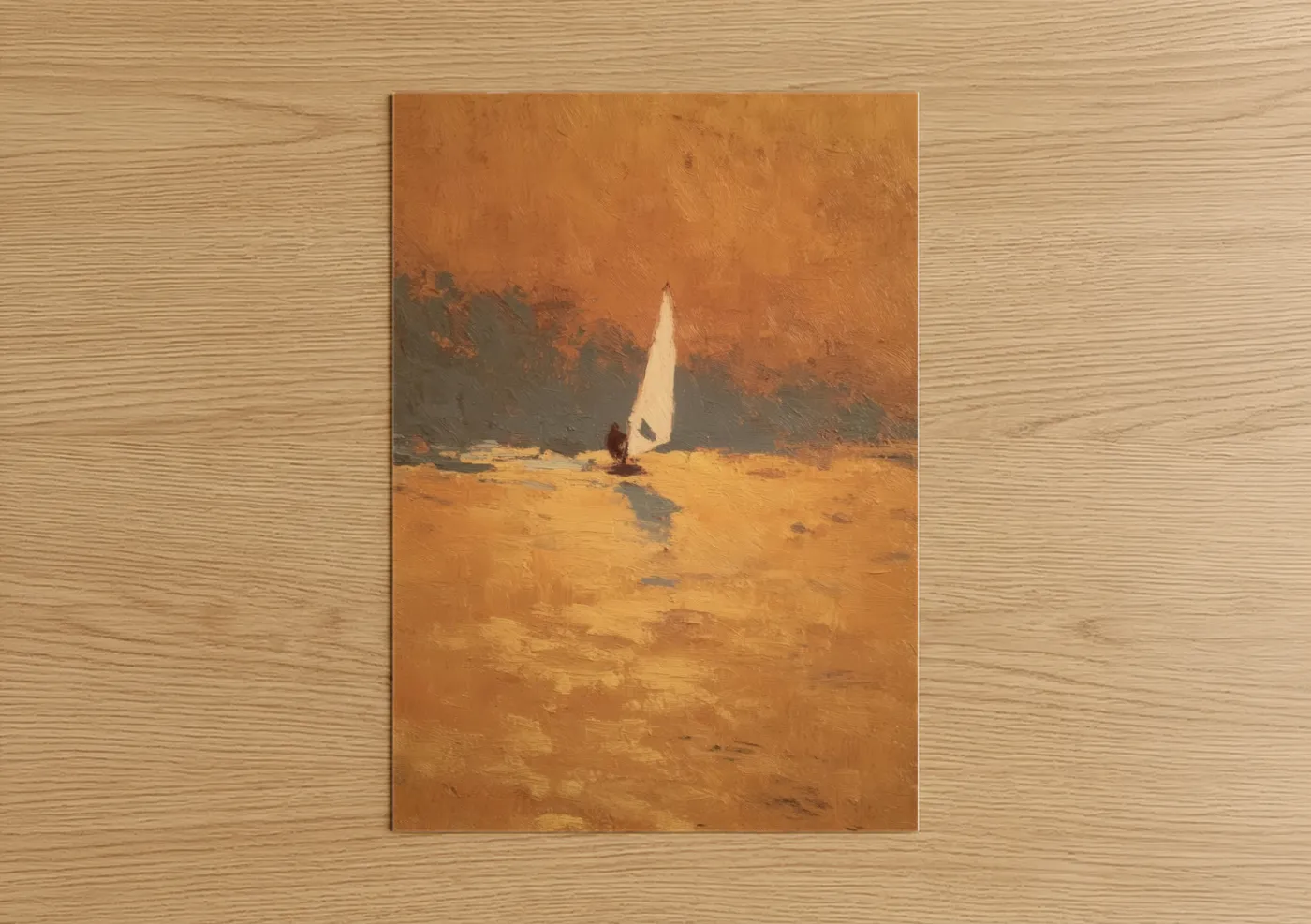 Desert Windsurfer Sailing Sand Dunes Wall Art