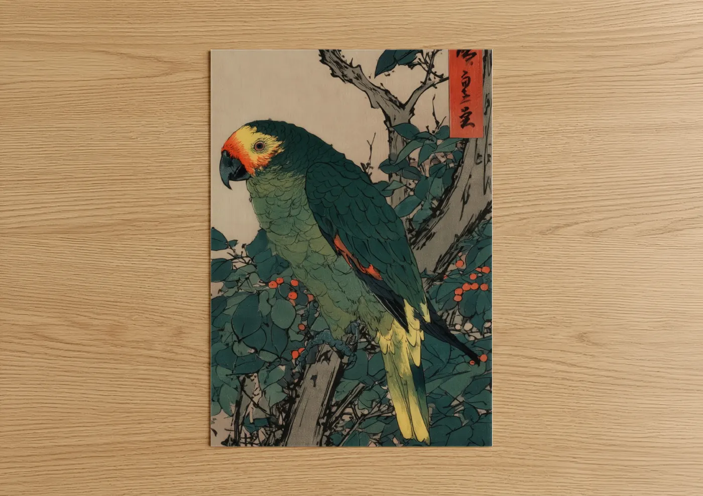 Golden Lorikeet Wildlife Art Print Wall Art